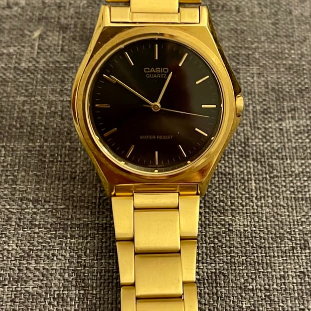 CASIO 카시오 MTP-1130 빈티지 골드 블랙다이얼/35밀리