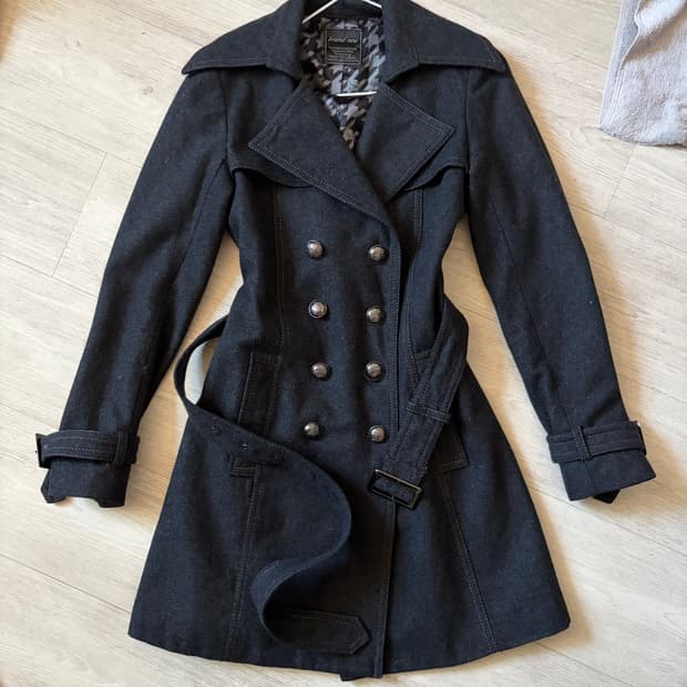 코트 갸루 금장 벨트 큐빈 파우닝 데라 오네갸루