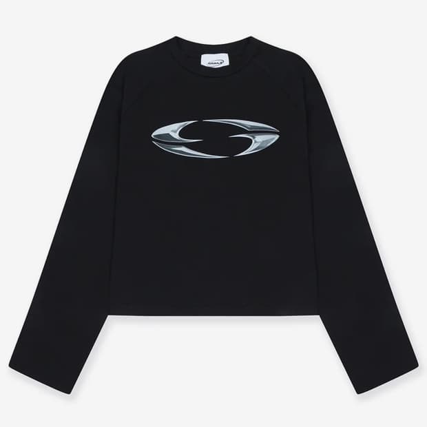 그레일즈 3D OVAL LOGO LONG SLEEVE [BLACK]