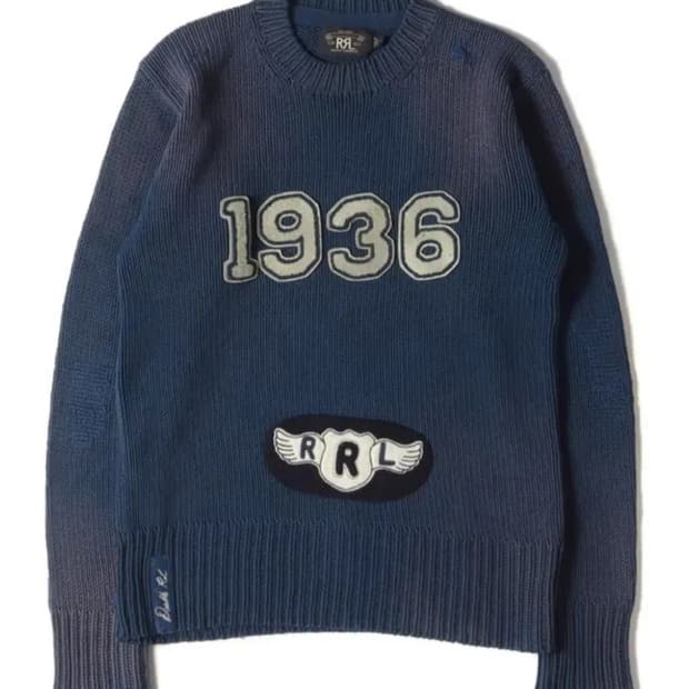 명작 rrl  니트 모터사이클 스웨터