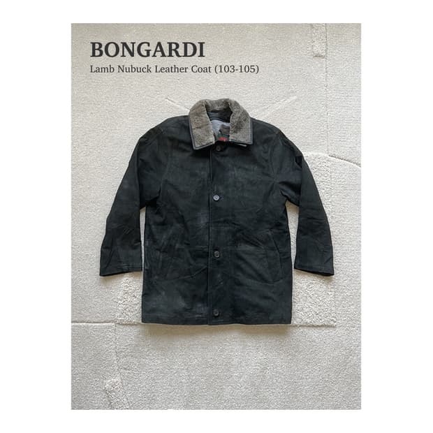 BONGARDI 리얼 램 누벅 레더 코트 (100-105)