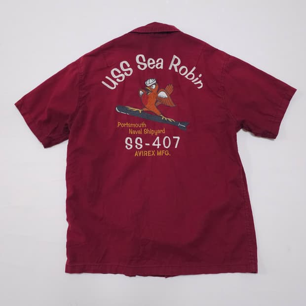 아비렉스 미해군 린넨 셔츠