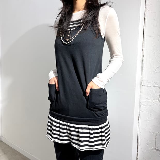 J-honey 레이어드 진주 나시