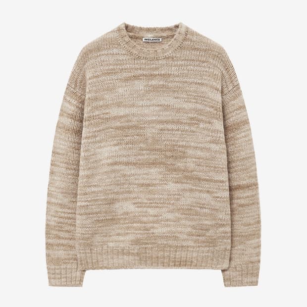 인사일런스 이탈리안 울 믹스드 풀오버 LIGHT BEIGE L사이즈