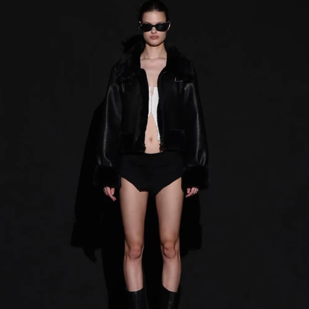 보헤미안서울 하이넥 무스탕 블랙