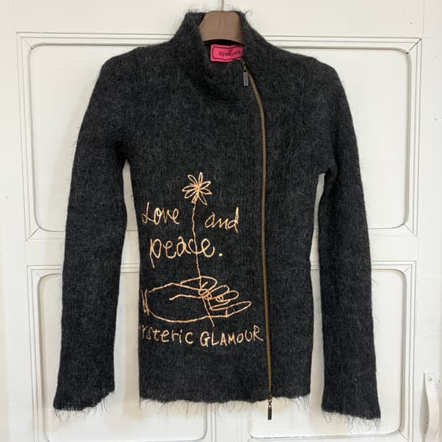 착샷O!! 히스테릭글래머 투웨이 모헤어 가디건