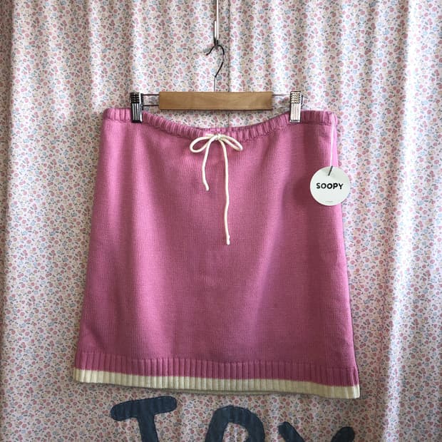 Knit mini skirt