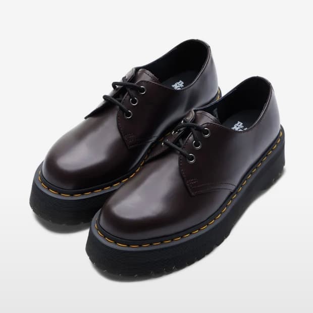 닥터마틴 1461 3홀 쿼드 스무스 버건디
