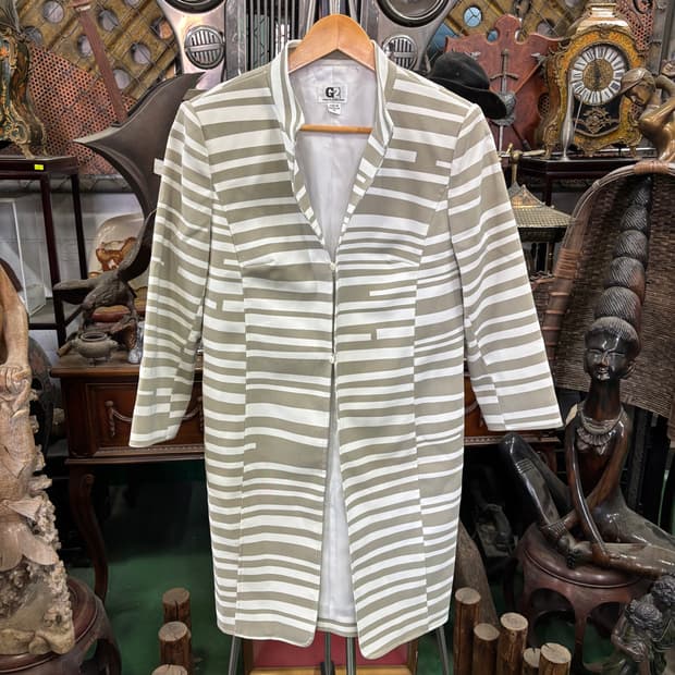 G2 by George Gross 스트라이프 롱 자켓
