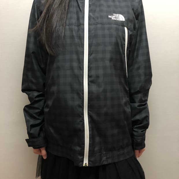 빈티지 노스페이스 체크 바람막이