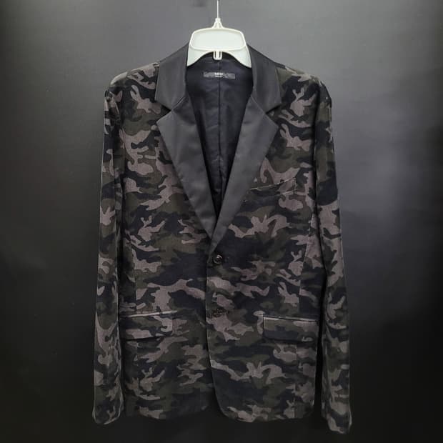 Cathy Jane 카모 배색 블레이저 자켓 