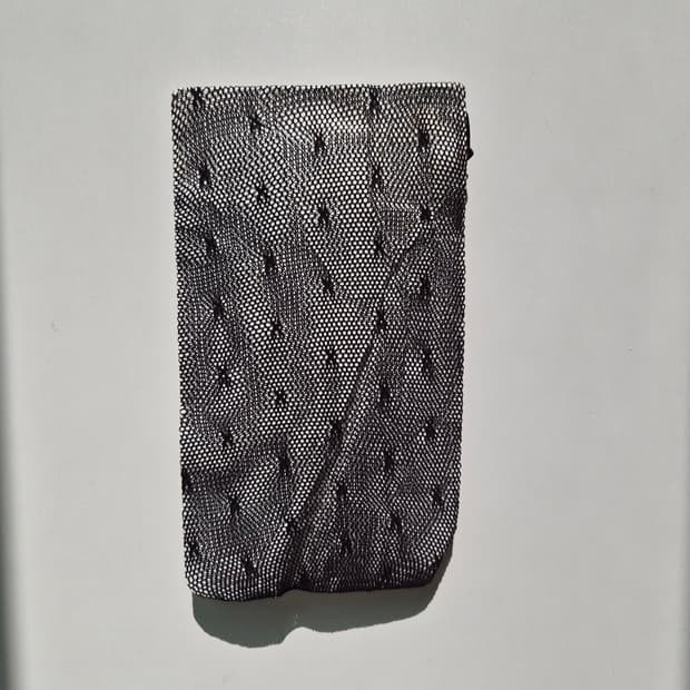 PT-65 블랙 엑스 패턴 메쉬 팬티스타킹