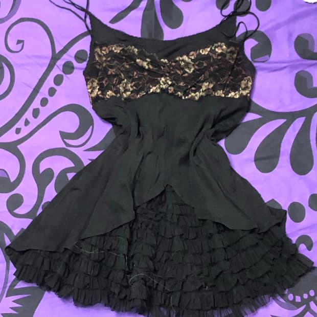 New 대대장템 그런지 페어리 락시크 레이어드 끈 미니탑