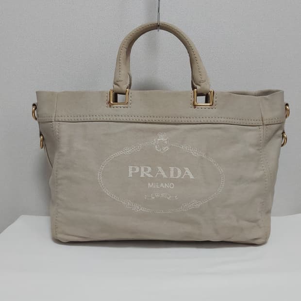 프라다 데님 카나파 캔버스 투웨이백 (정품)