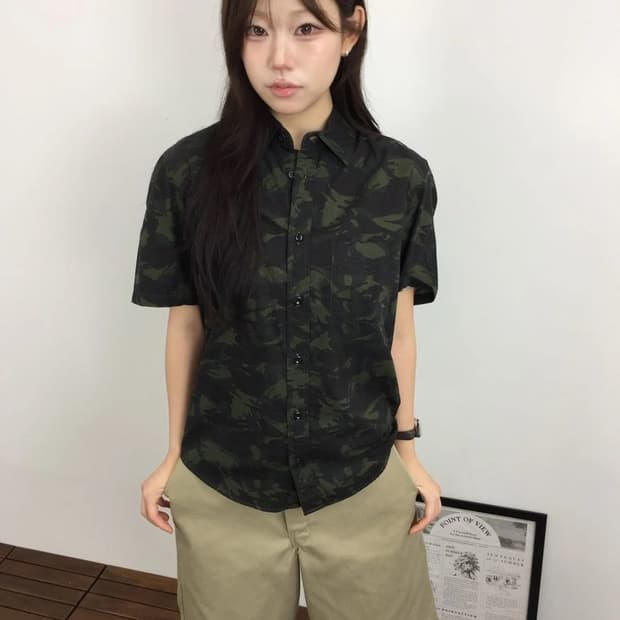 HARE Japan Camo Short Sleeve Shirt