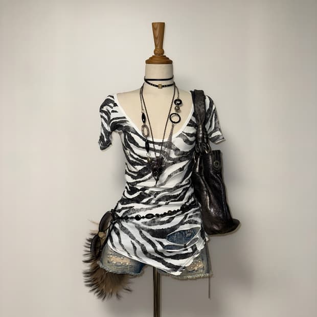 지브라 스크래치 언발 갸루탑