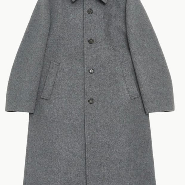 아모멘토 싱글 브레스티드 코트 그레이 L