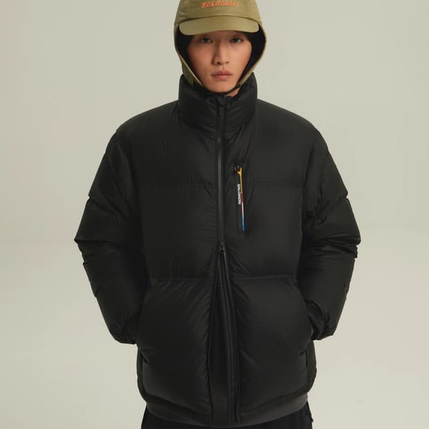 살로몬 컨투어 다운 블랙 L 새상품