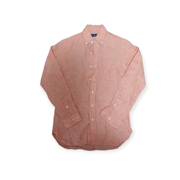 폴로 린넨 100% 오렌지 셔츠