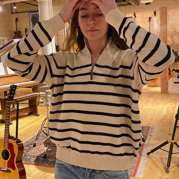 브랜디멜빌 알레아 코튼 스트라이프 스웨터