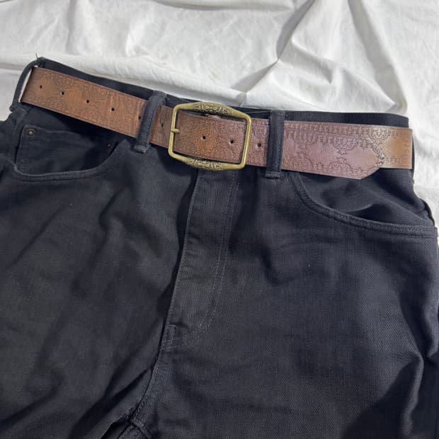 빈티지 오리엔탈 레더 벨트