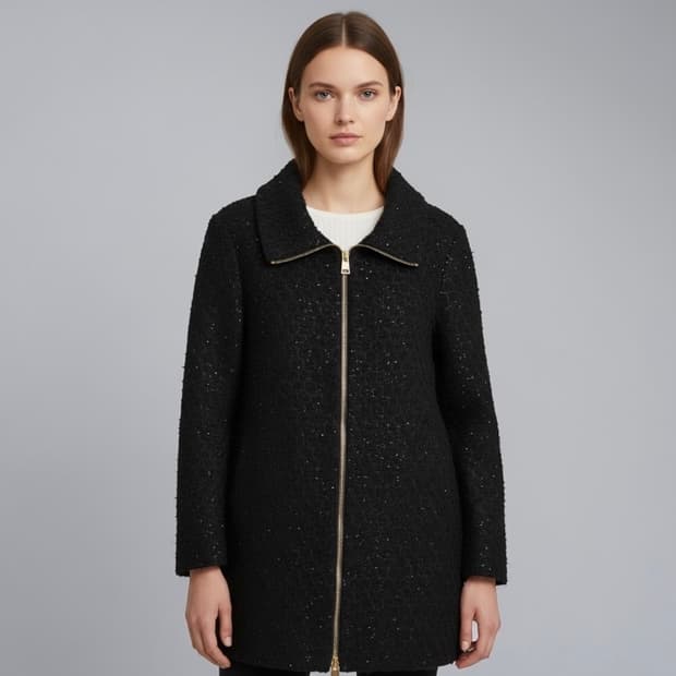 42/ 에르노 트위드 스팽글 구스다운 코트 패딩