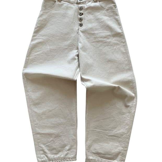 ethnic butten fly baggy selvedge denim