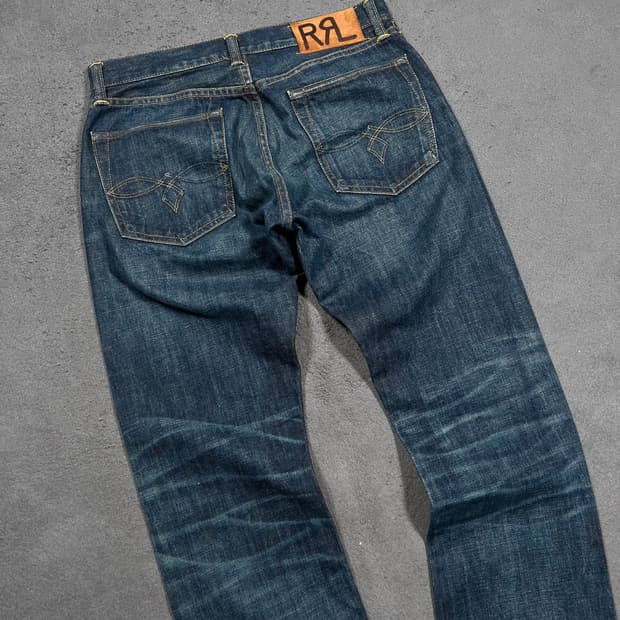 RRL 더블알엘 로우 스트레이트 Stillwater 셀비지 데님팬츠