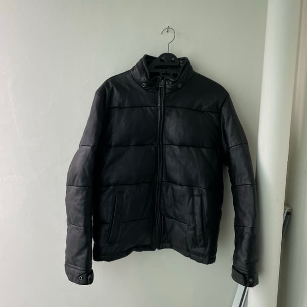 양가죽 레더 패딩 자켓