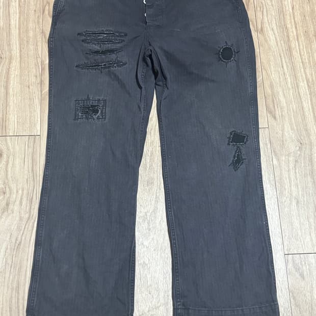 XL)피어스 HBT 데미지 치노