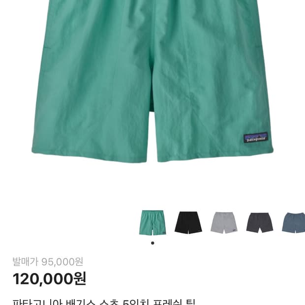 파타고니아 배기스 쇼츠 5인치 프레쉬 틸