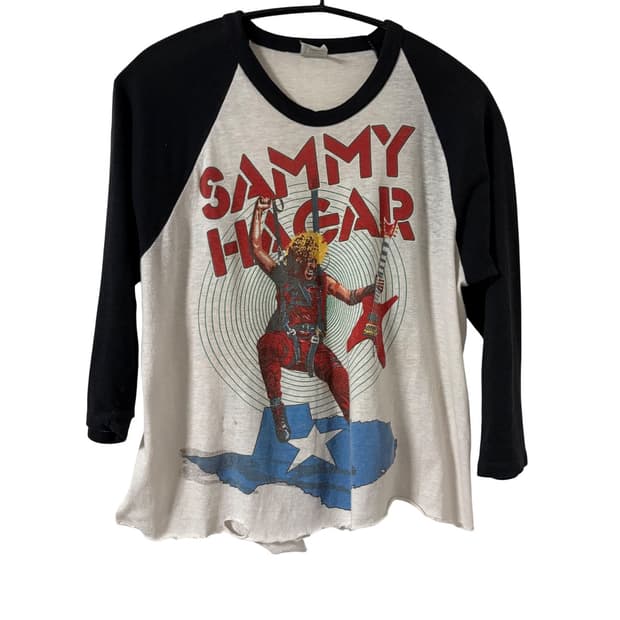 80s sammy hagar 새미 헤이거 빈티지 래글런 밴드티 반헤일런
