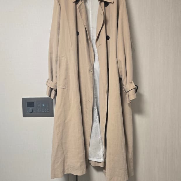 톰보이 베이지 스트랩 트렌치코트