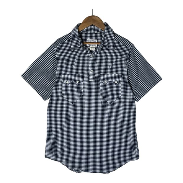 [Rockmount] 90s 락마운트 웨스턴 체크 반팔셔츠