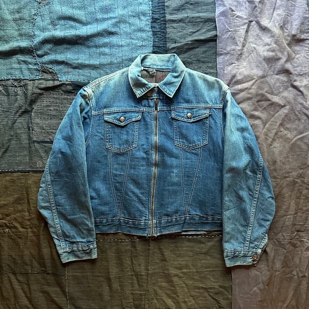60s 70s USA 빈티지 몽고메리 워드 101 데님 트러커 자켓