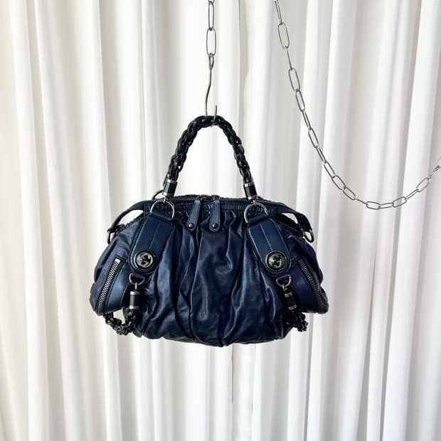 구찌 x 톰 포드 바부슈카 갤럭시 미드나잇 블루 숄더백