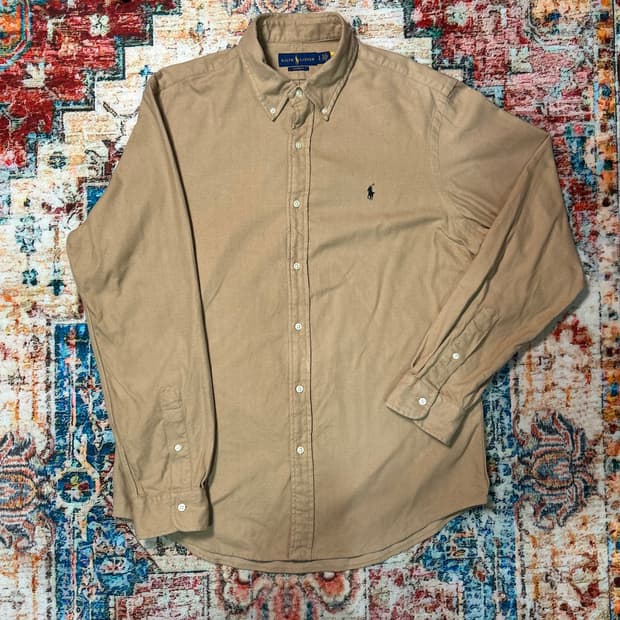 [XL] 폴로 랄프로렌 코튼 베이지 셔츠