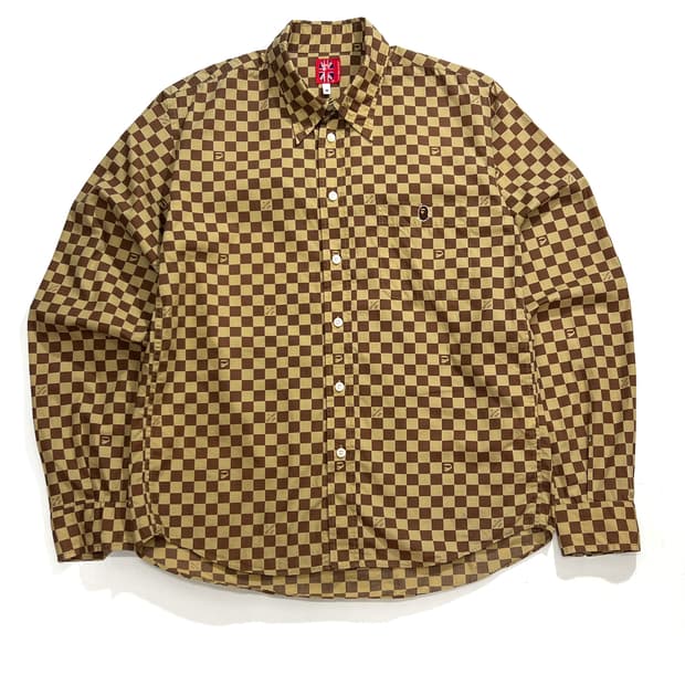 Old Bape Checkerboard Shirt