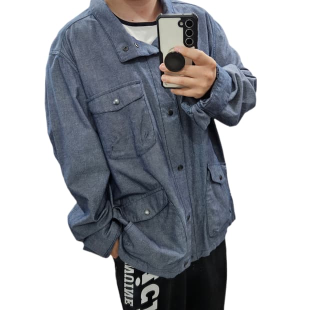 에디바우어 빈티지 샴브레이 워크자켓 XL 105-110