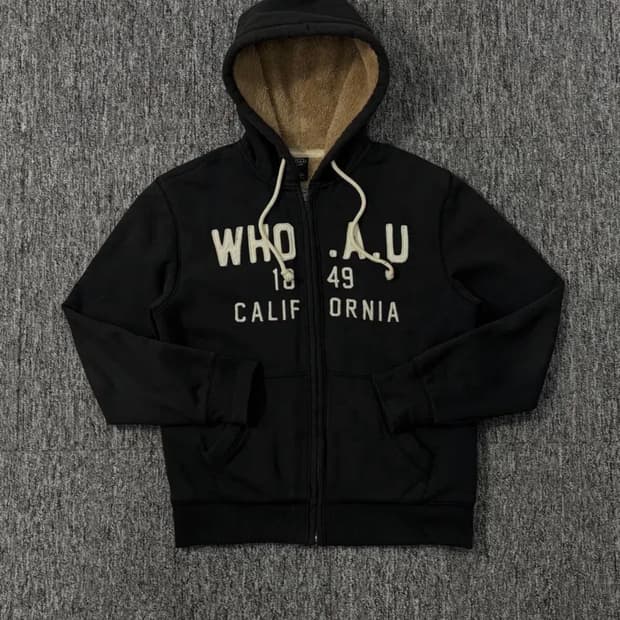 후아유 기모 후드집업