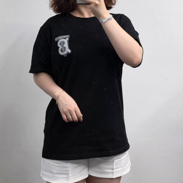 [프립]버버리 반팔 티셔츠 블랙