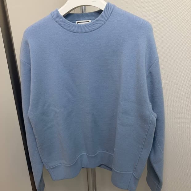 [정품/풀구성] 우영미 백로고 자수 크루넥 니트 23FW