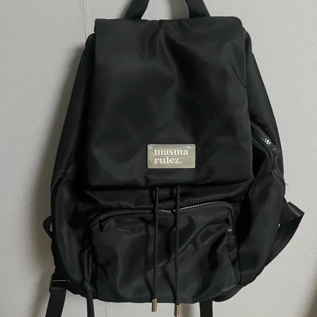 304Small nylon draw flap backpack 마스마룰즈