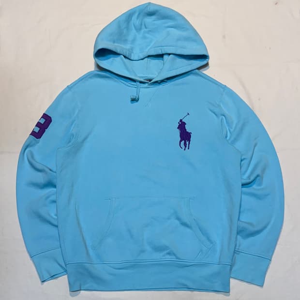 폴로 랄프로렌 빅포니 후드티 스카이블루