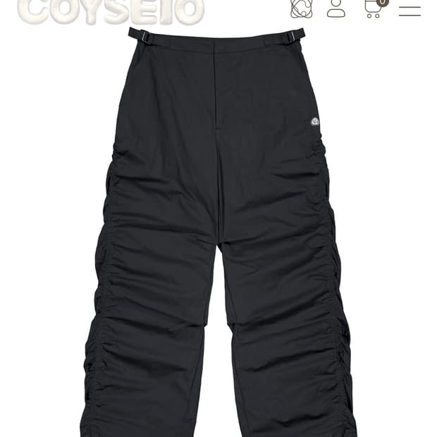 코이세이오 퍼커링 팬츠 블랙 1사이즈