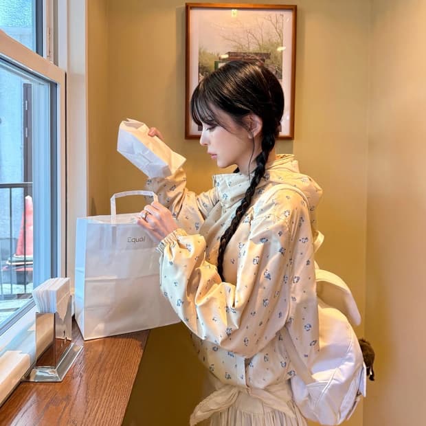 플라워 프린트 자켓