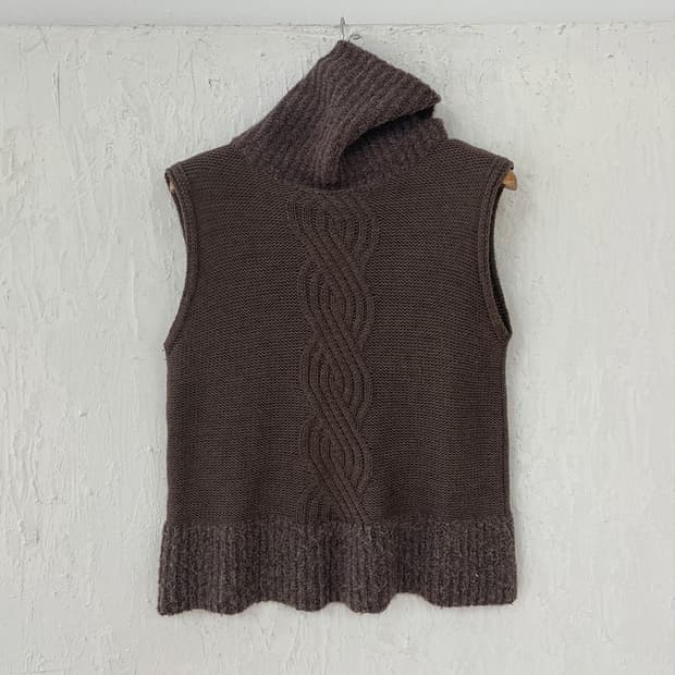 vintage twist knit vest top