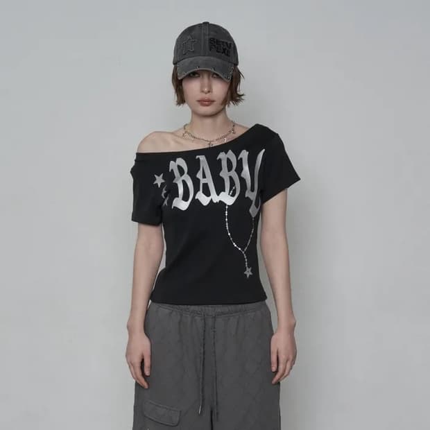 셋업이엑스이 와이드넥 탑