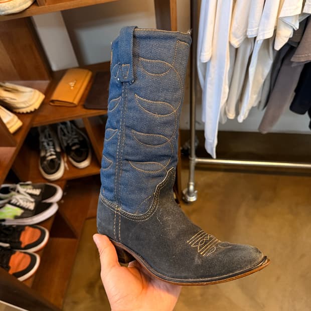 70S ACME 데님 웨스턴 카우보이 부츠 230 MADE IN USA