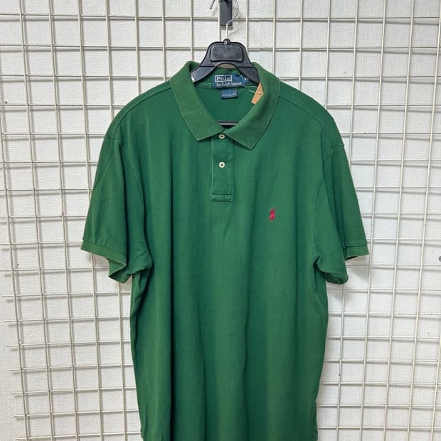 폴로 랄프로렌 커스텀핏 그린 반팔카라티 XXL